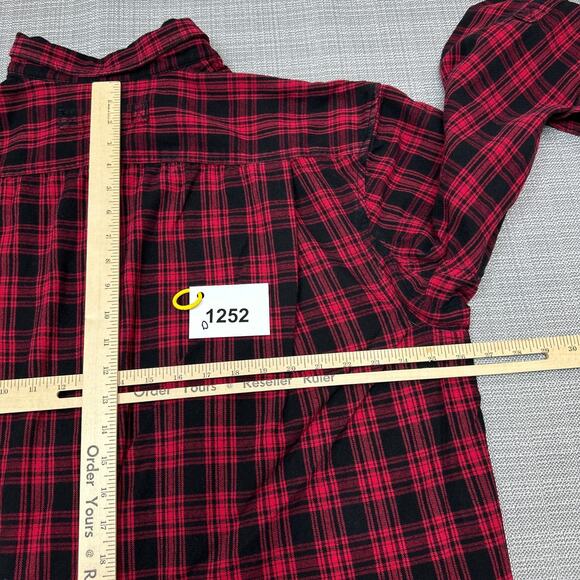 Duluth Trading Shirt Mens XXL Red Plaid Free Swingin' Cabincore Woodsy Camping - Picture 7 of 9